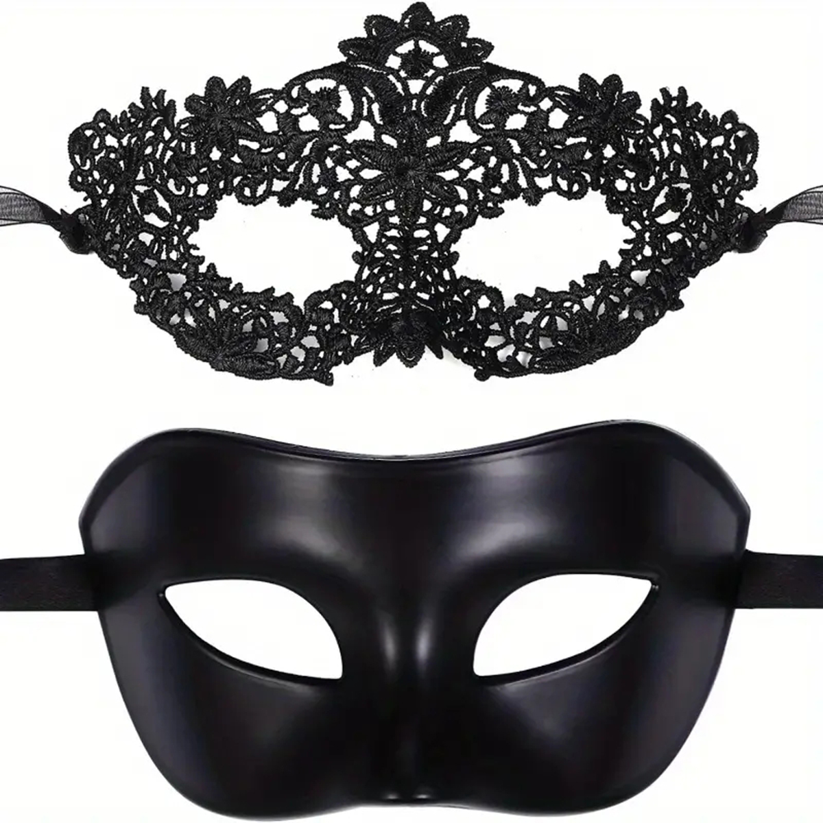 Black Face Mask Pack - 2 Buah Masker Renda Hitam Seksi