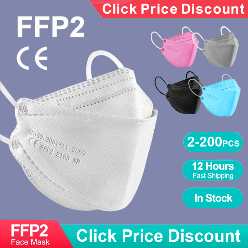 Masker KN95 FFP2 Bentuk Ikan D - Disposable Surgical Mask ulasan dan harga